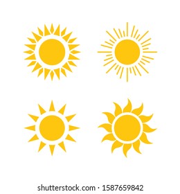 Sun icon set. isolated vector illustration. Use for admin panels, websites, interfaces, mobile apps. Sun sign symbol vector border