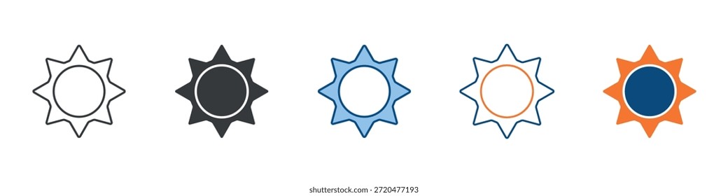Sonnensymbol Kollektion mehrerer Stile festlegen