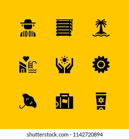 sun icon set. ray, argentinian and sun cream vector icon for graphic design and web