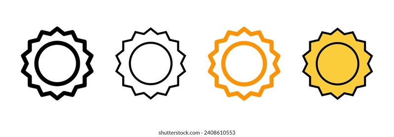 Sun icon set vector. Brightness sign and symbol.