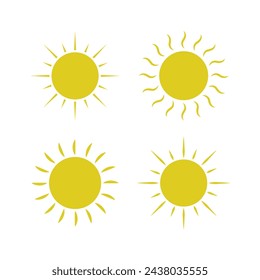 Sun Icon Set Vector Design.