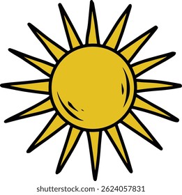 Sun icon set Vector flat design