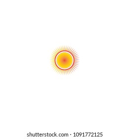 Sun icon set, vector illustration