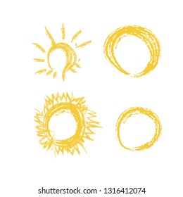 Sun icon set, vector illustration