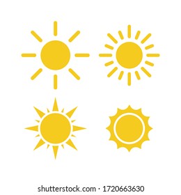 Sun icon set vector illustration. icon symbol