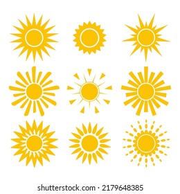 Sun icon set vector illustration design isolated concept