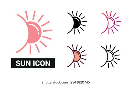 Sun Icon Set Vector Illustration