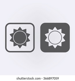 Sun Icon set . Vector illustration