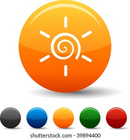Conjunto de iconos de Sun. Ilustración vectorial.