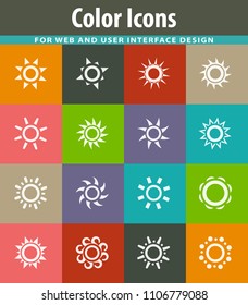 Sun icon set for web sites and user interface