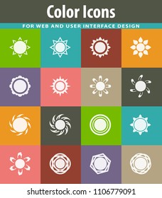 Sun icon set for web sites and user interface