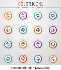 Sun icon set for web sites and user interface