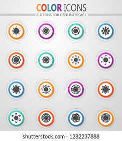 Sun icon set for web sites and user interface