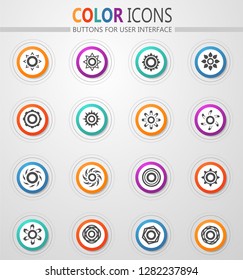 Sun icon set for web sites and user interface