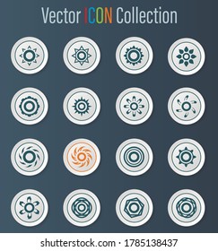 Sun icon set for web sites and user interface