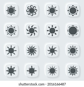 Sun-Icon-Set für Webseiten und Benutzeroberfläche