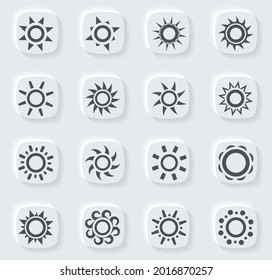 Sun icon set for web sites and user interface