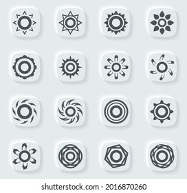Sun icon set for web sites and user interface