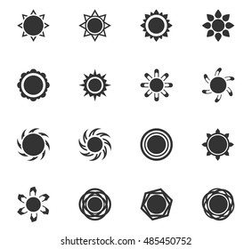 Sun icon set for web sites and user interface