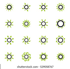 Sun icon set for web sites and user interface