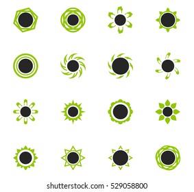 Sun icon set for web sites and user interface