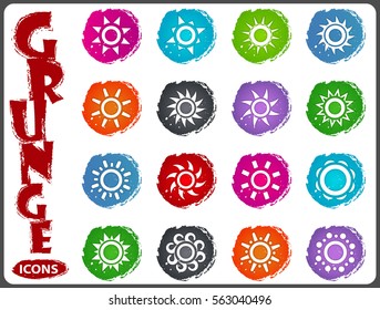 Sun icon set for web sites and user interface