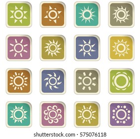 Sun icon set for web sites and user interface