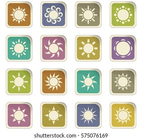 Sun icon set for web sites and user interface