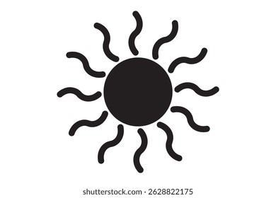 Sun icon set. Yellow sun icons. Shine sun ray set. Sunset icon collection.  Sunset icon collection. Yellow sun star icons. Vector illustration . 
