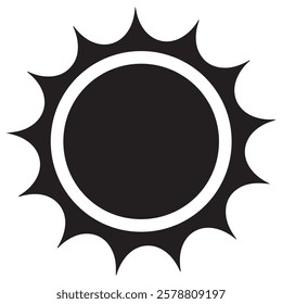 Sun icon set. Yellow sun star icons collection. Summer, sunlight, nature, sky. Vector illustration isolated on white background.