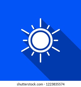Sun icon with shadow , sign design