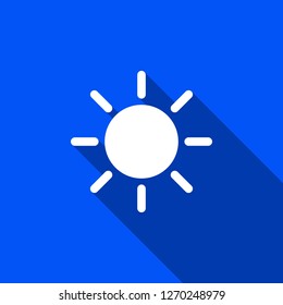 Sun icon with shadow , sign design