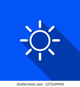 Sun icon with shadow , sign design