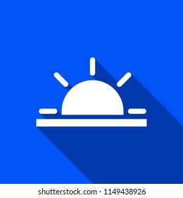 Sun icon with shadow , vector sign design.