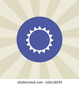 sun icon. sign design. background