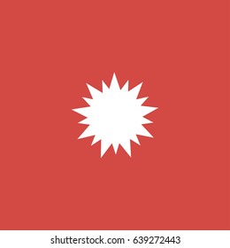 sun icon. sign design. red background