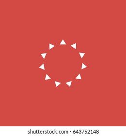 sun icon. sign design. red background