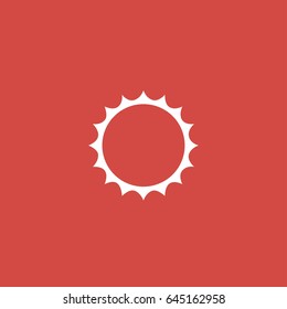 sun icon. sign design. red background