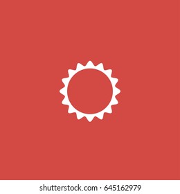 sun icon. sign design. red background