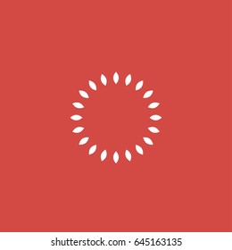 sun icon. sign design. red background