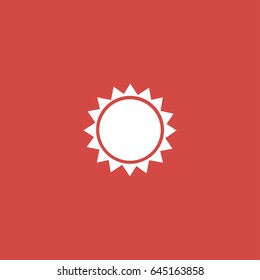 sun icon. sign design. red background