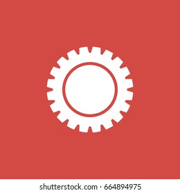 sun icon. sign design. red background