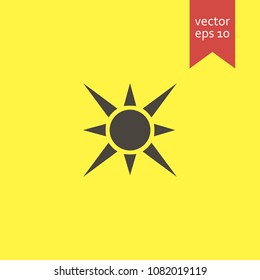 sun. sun icon. sign design. yellow background.