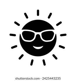 Sun icon. sign for mobile concept and web design. vector illustration