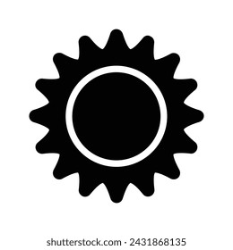 Icono del sol. signo para concepto móvil y diseño web. ilustración vectorial