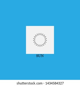 sun icon sign signifier vector