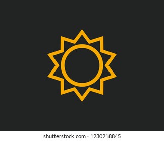 Sun icon sign symbol