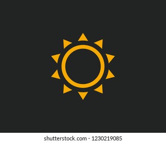 Sun icon sign symbol