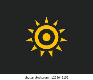 Sun icon sign symbol
