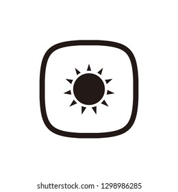 Sun icon sign symbol